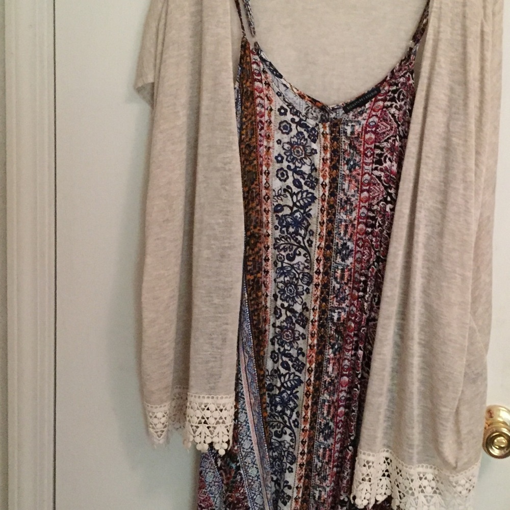Dress with cardigan